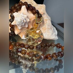 DRAGON HEAD IN AGATES NATURAL STONES NECKLACE
